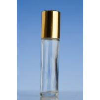 10ml Clear Glass Roll-on Bottle with Gold Cap